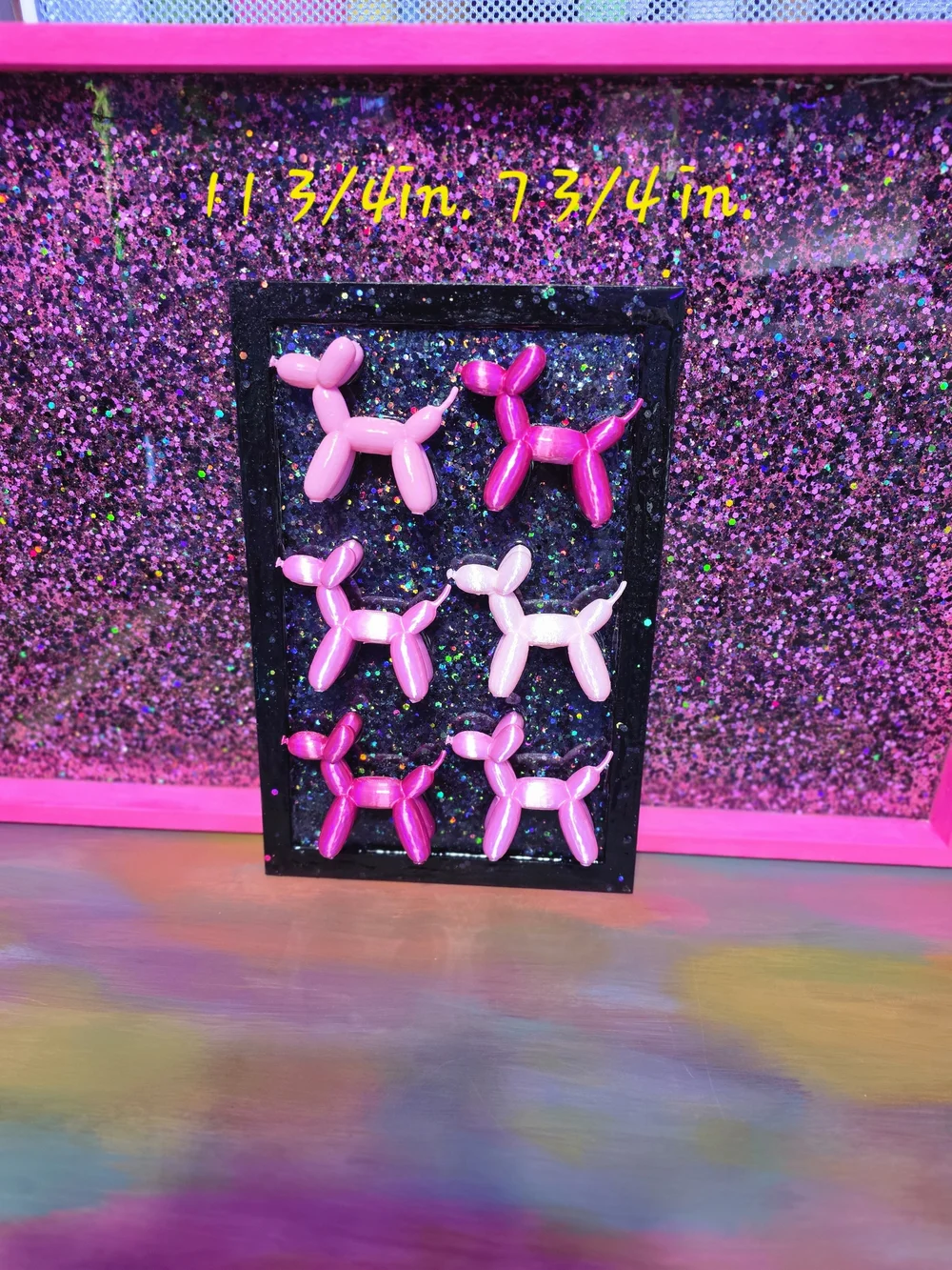 Pink Balloon Dog Wall Art Panel
